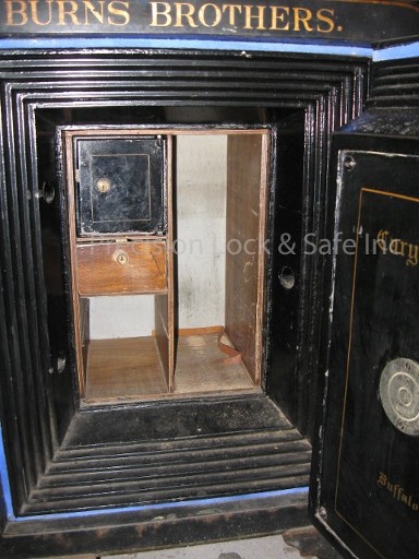 Cary Safe Interior Before Restoration